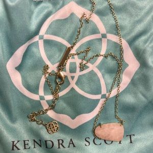 Kendra Scott Ever Rose Quartz Necklace Gold